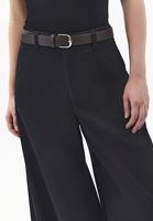 Bayan Siyah Kemerli Wide-Leg Pantolon ( TENCEL™ )