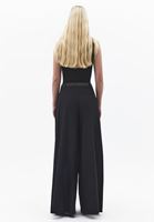 Bayan Siyah Kemerli Wide-Leg Pantolon ( TENCEL™ )