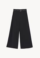 Bayan Siyah Kemerli Wide-Leg Pantolon ( TENCEL™ )