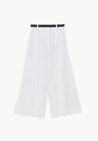 Bayan Beyaz Kemer Detaylı Wide-Leg Pantolon ( TENCEL™ )