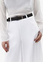 Bayan Beyaz Kemer Detaylı Wide-Leg Pantolon ( TENCEL™ )
