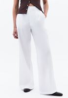 Bayan Beyaz Yüksek Bel Wide-Leg Pantolon ( TENCEL™ )