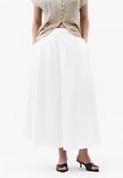 Bayan Beyaz Yüksek Bel Uzun Etek ( TENCEL™ )