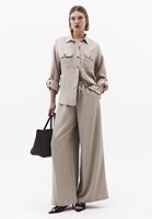 Bayan Bej Wide-Leg Pantolon ( TENCEL™ )