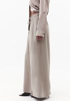 Bayan Bej Wide-Leg Pantolon ( TENCEL™ )