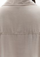 Bayan Bej Oversize Cepli Gömlek ( TENCEL™ )