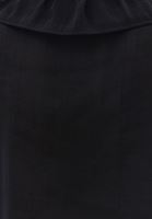 Bayan Siyah Fırfırlı Bluz ( TENCEL™ )