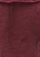 Bayan Bordo Fırfırlı Bluz ( TENCEL™ )