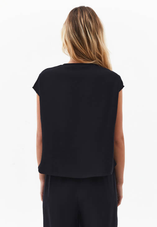 Tencel Bluz ve Wide-Leg Pantolon Kombini