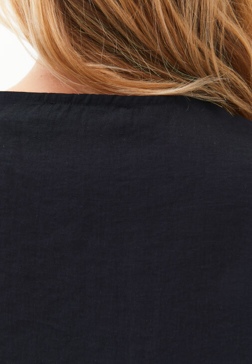 Tencel Bluz ve Wide-Leg Pantolon Kombini