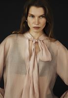 Bayan Pembe Bağlama Detaylı Tül Bluz ( TENCEL™ )