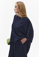 Bayan Lacivert Desenli Bluz ( TENCEL™ )