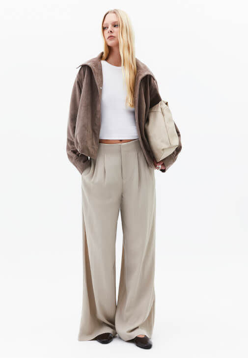 Bej Ultra Yüksek Bel Pantolon ( TENCEL™ )