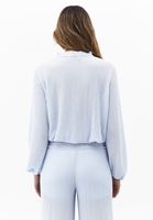 Bayan Gök Mavisi Jakarlı Balon Bluz