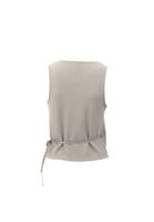 Bayan Bej Bağlama Detaylı Yelek