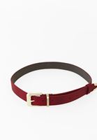 Bayan Kırmızı Tokalı Kemer