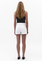 Bayan Beyaz Bağlama Detaylı Denim Şort Etek