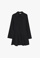 Bayan Siyah Godeli Mini Elbise