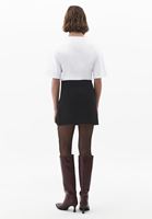 Bayan Siyah Yırtmaçlı Mini Etek