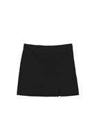 Bayan Siyah Yırtmaçlı Mini Etek