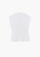 Bayan Beyaz Düğme Detaylı Bluz