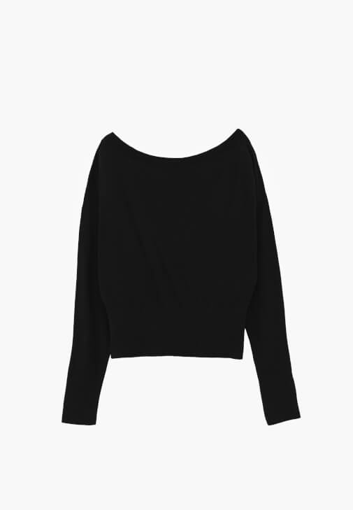 Bot Yaka Kazak ve Wide-Leg Pantolon Kombini