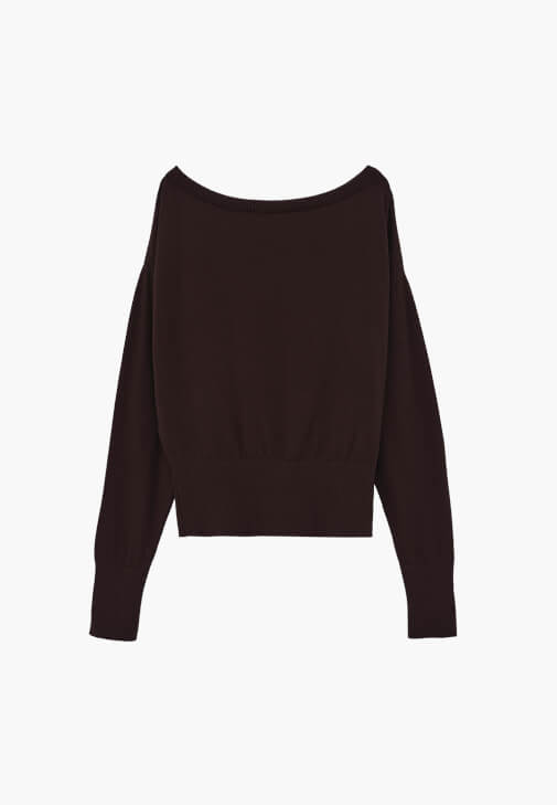 Bot Yaka Kazak ve Wide-Leg Pantolon Kombini