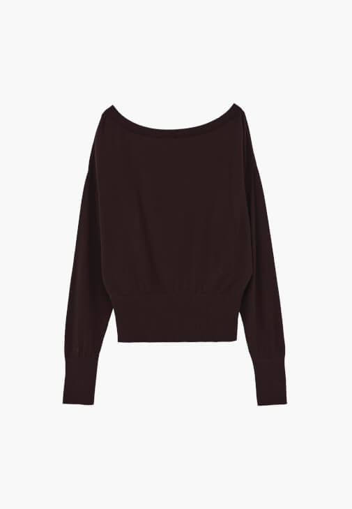 Bot Yaka Kazak ve Wide-Leg Pantolon Kombini