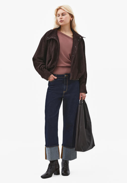 Kazak ve Bomber Ceket Kombini