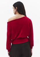 Bayan Kırmızı Bot Yaka Kazak