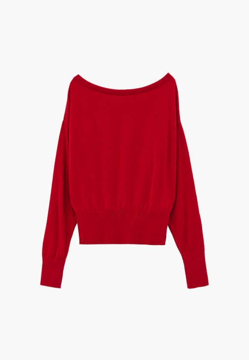 Kazak ve Wide-Leg Kumaş Pantolon Kombini