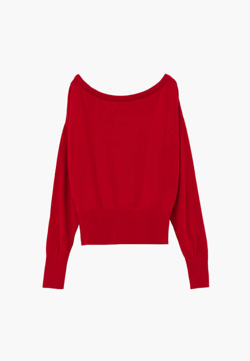 Kazak ve Wide-Leg Kumaş Pantolon Kombini