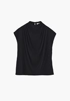 Bayan Siyah Dökümlü Degaje Bluz