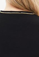 Bayan Siyah Halter Yaka Triko Atlet