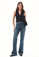 Bayan Siyah Polo Yaka Fermuarlı Atlet