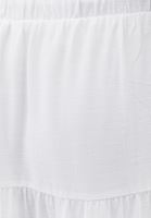 Bayan Beyaz Yüksek Bel Midi Etek