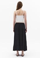 Bayan Siyah Yüksek Bel Midi Etek