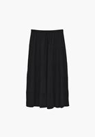 Bayan Siyah Yüksek Bel Midi Etek