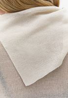 Bayan Krem Yaka Detaylı Transparan Bluz