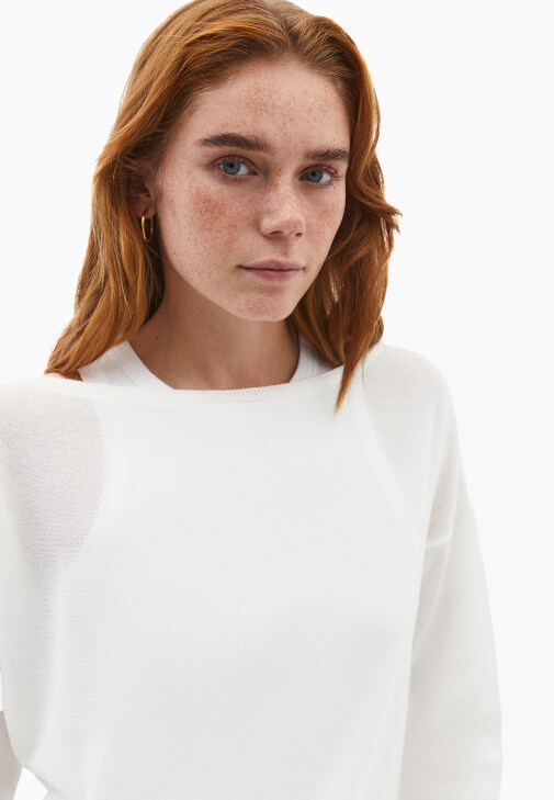 Triko Kazak ve Barrel-Fit Pantolon Kombini