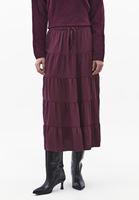 Bayan Mor Yüksek Bel Midi Etek