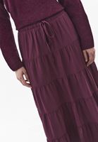 Bayan Mor Yüksek Bel Midi Etek