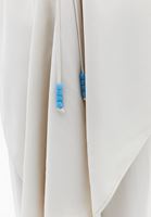 Bayan Krem Sırt Dekolteli Bluz