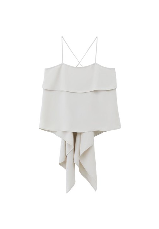 Sırt Dekolteli Bluz ve Wide-Leg Pantolon Kombini