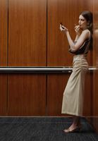 Bayan Altın Büzgü Detaylı Elbise