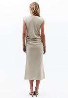 Bayan Altın Büzgü Detaylı Elbise