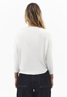 Bayan Krem Asimetrik Yaka Tişört