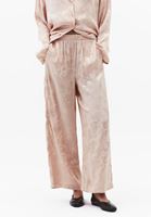 Bayan Pembe Jakarlı Wide-Leg Pantolon