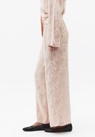 Bayan Pembe Jakarlı Wide-Leg Pantolon