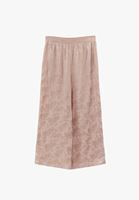 Bayan Pembe Jakarlı Wide-Leg Pantolon